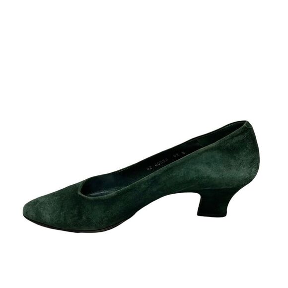 Browns Bravo Browns Suede Slip On Shoes Heels Pumps Green - Picture 3 of 14